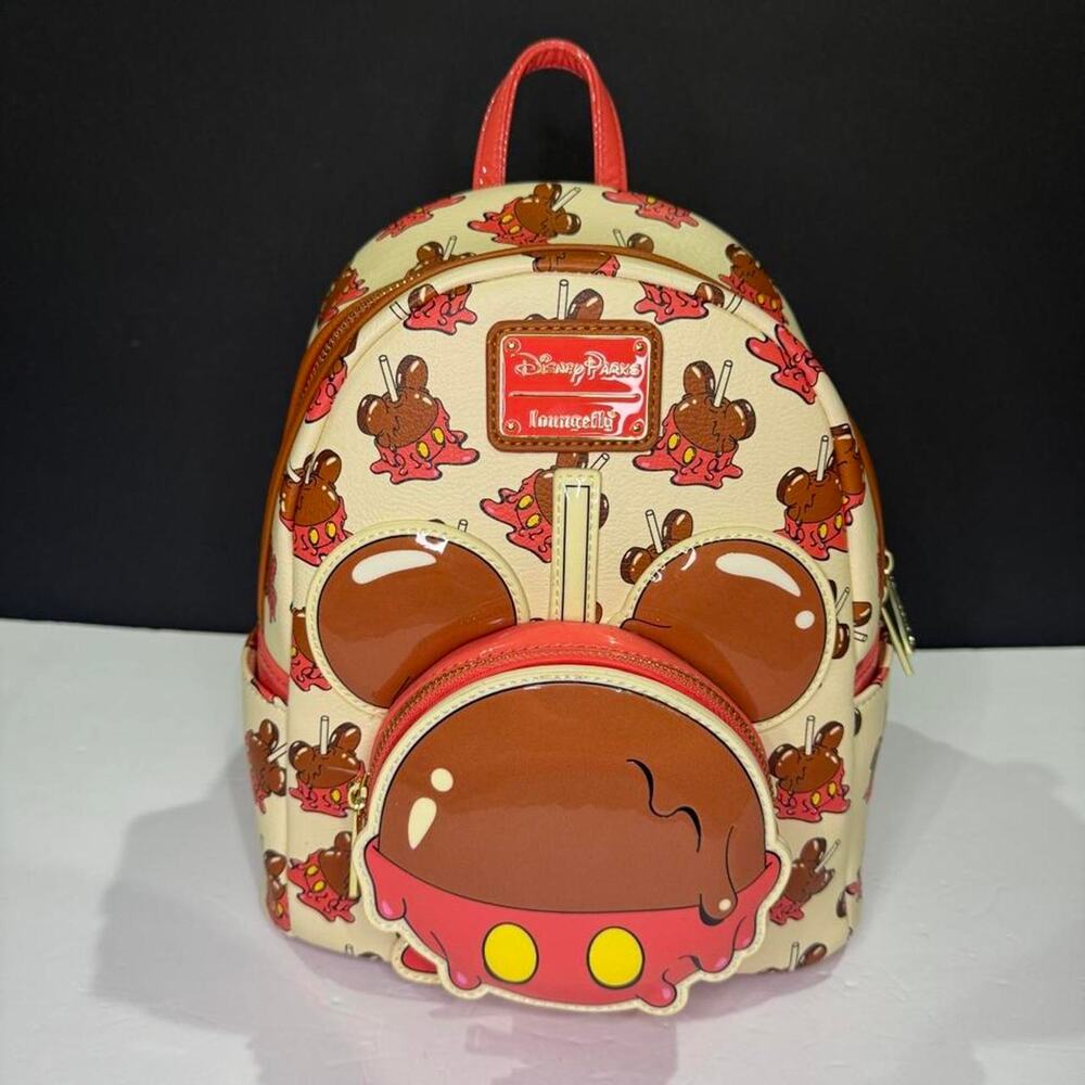 Loungefly Disney Eats Mickey Mouse Candy Apple Backpack New without tag